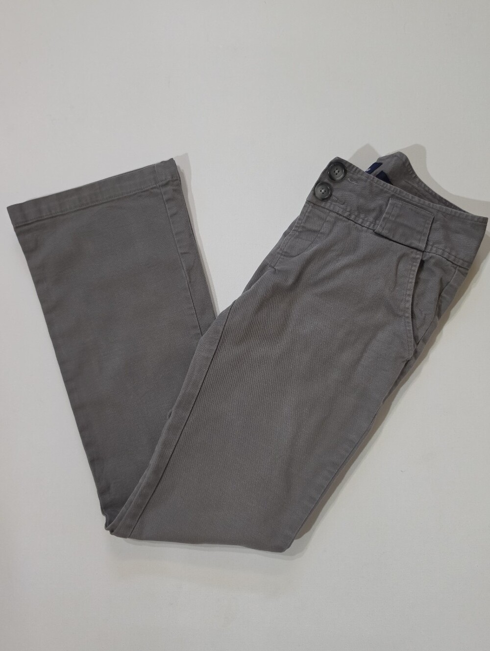 Gap Stretch Chino Pants Womens Size 1 Grey Low Rise Bootcut Y2K Style